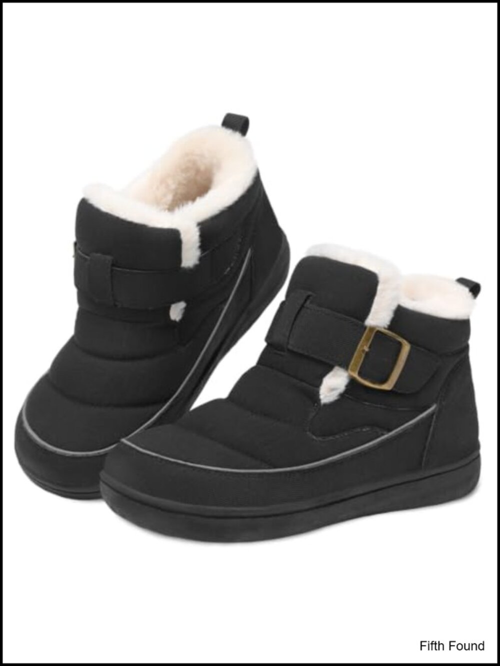 Waterproof Mid-Calf Snow Boots Faux Fur Lined Winter Boots